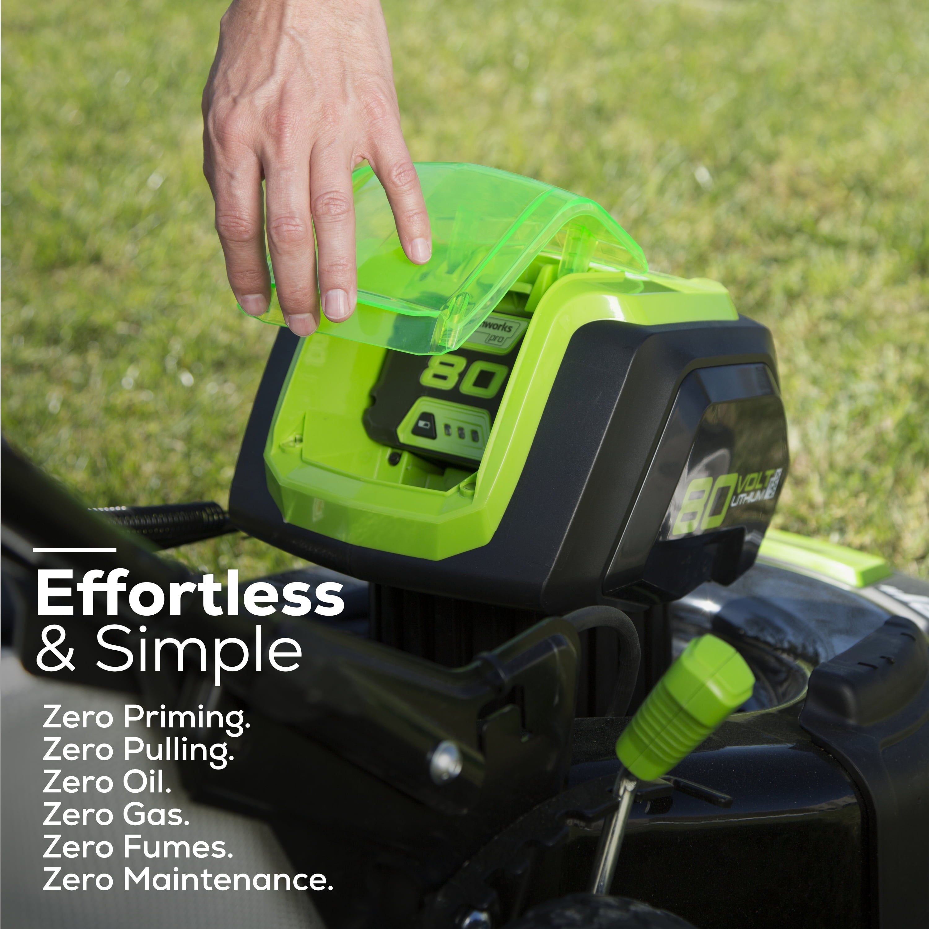 Greenworks 80V 21" Self Propelled Mower 5Ah Battery & Charger 2502402NV