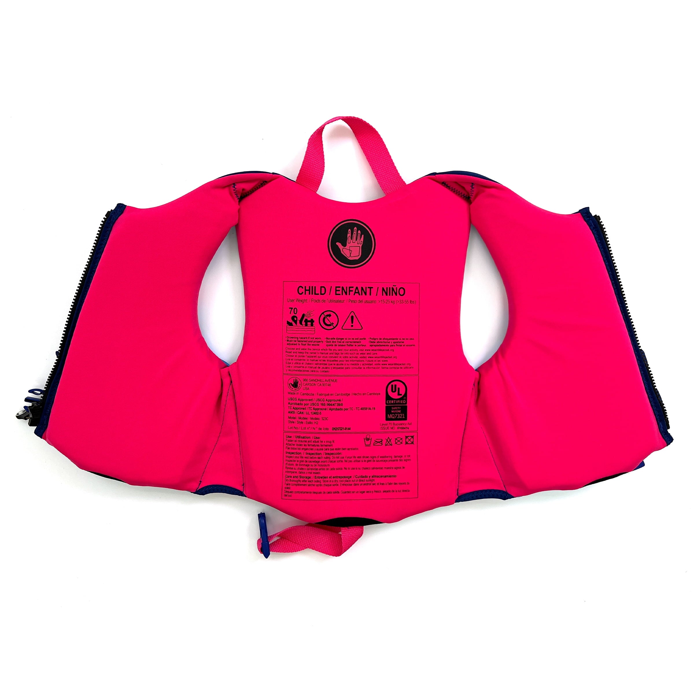 Body Glove Child Boy Evoprene PFD, Life Jacket, (Male, Blue)