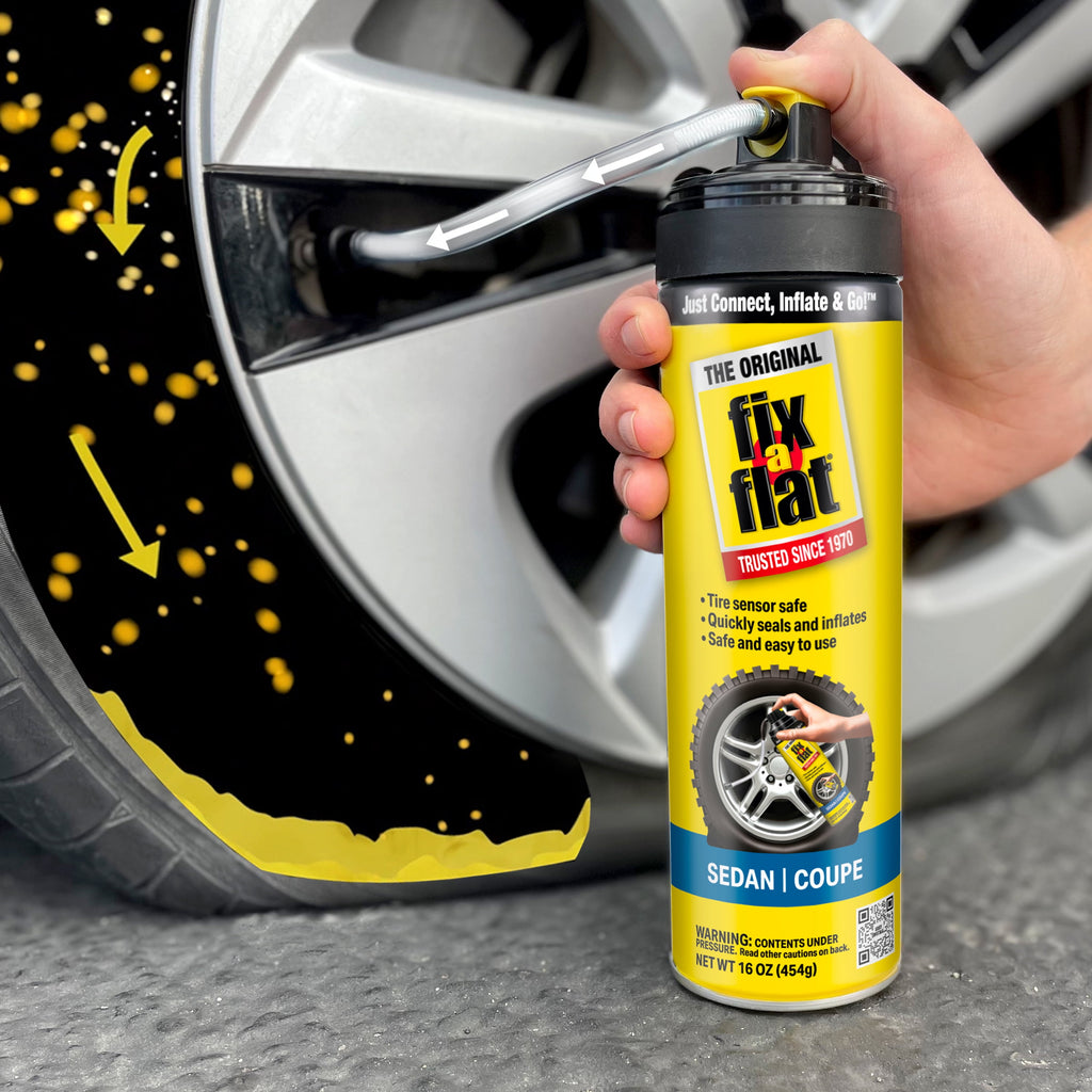 Fix-A-Flat Aerosol Emergency Flat Tire Repair and Inflator, for X-Large Tires, Eco-Friendly Formula, Universal Fit for All Cars, Trucks and SUVs, 24 oz. (Pack of 1)- S60369