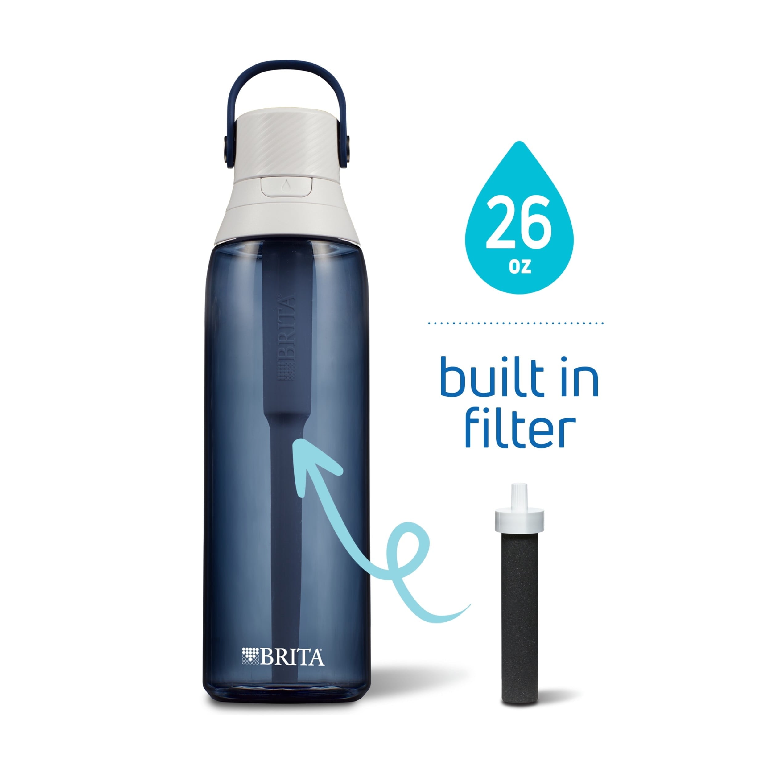 Brita 26oz Night Sky Premium Leak Proof Filtered Water Bottle with Straw