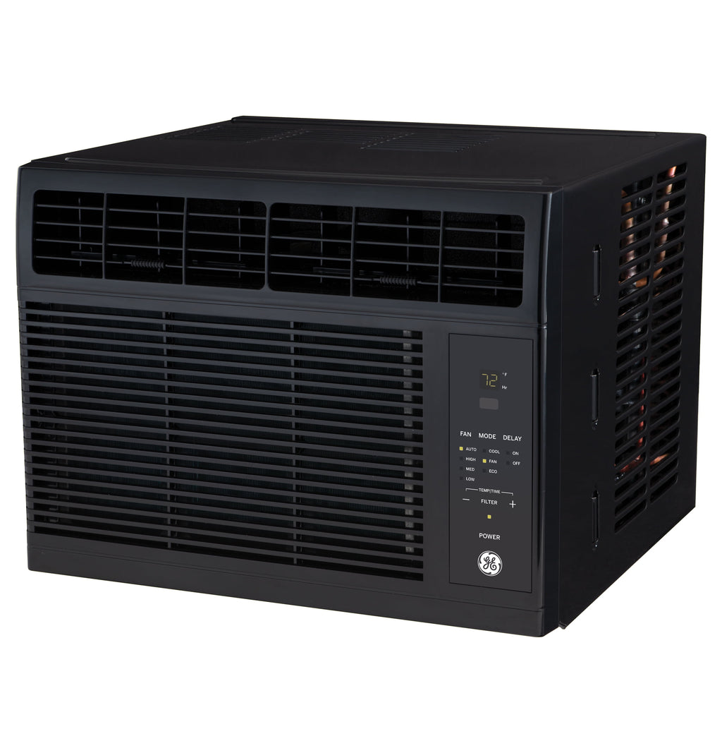 GE Appliances 5,000 BTU 115-Volt Electronic Window Air Conditioner with Remote and Eco Mode, Black, AHB05LZ