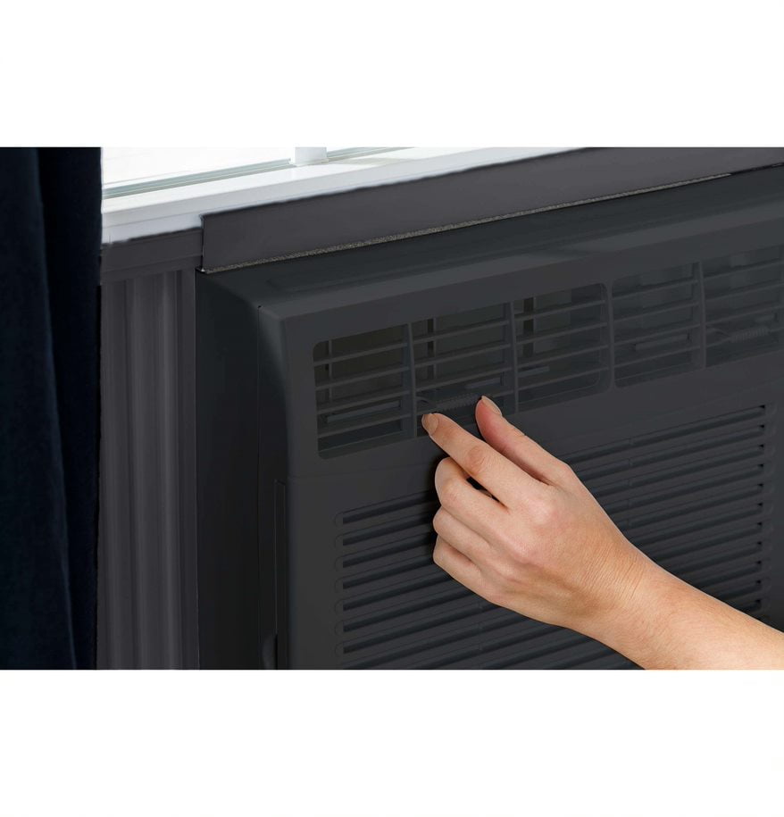 GE Appliances 5,000 BTU 115-Volt Electronic Window Air Conditioner with Remote and Eco Mode, Black, AHB05LZ