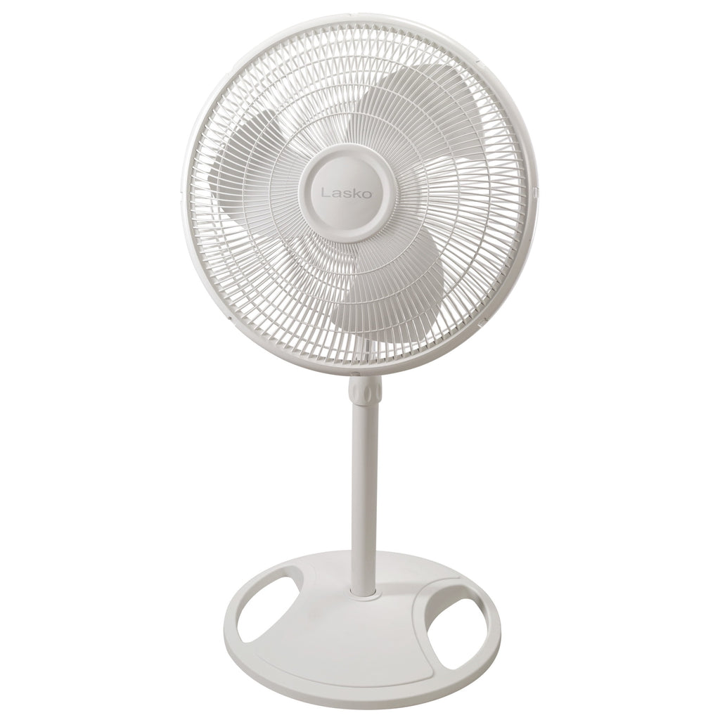 Lasko 16" Oscillating Adjustable Pedestal Fan with 3-Speeds, 47" H, Black, S16500, New