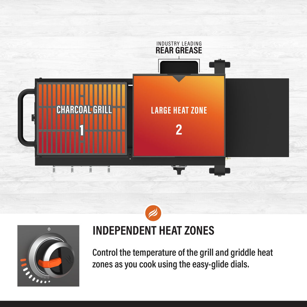 Blackstone Duo 17" Griddle and Charcoal Grill Combo