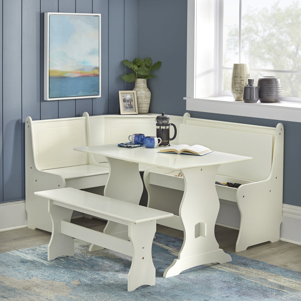 TMS Corner Reversible Dining Breakfast Nook with Storage, Espresso