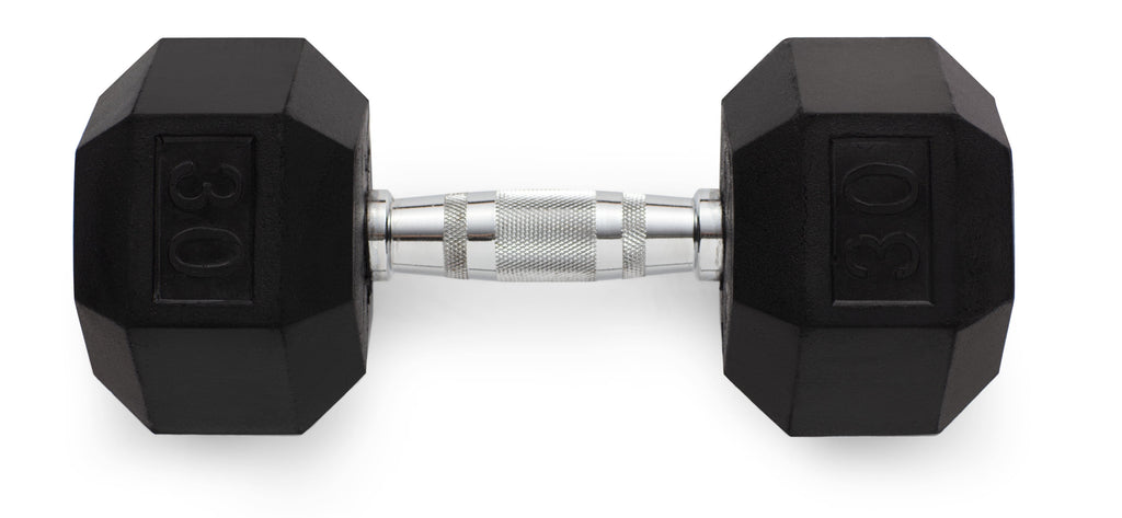 Weider, 25lb Rubber Hex Dumbbell, Single