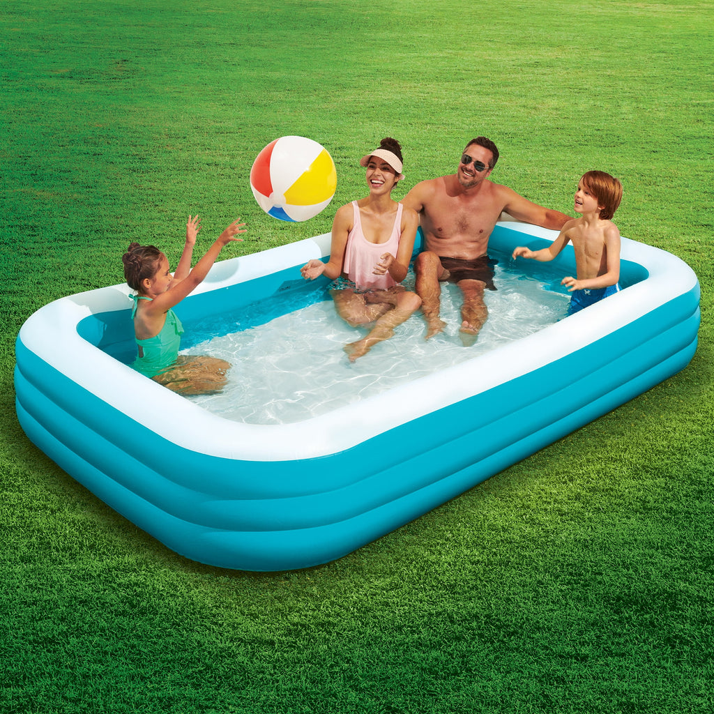 Bluescape Blue 10 ft Family Inflatable Swimming Pool, Round, Age 6 & up, Unisex