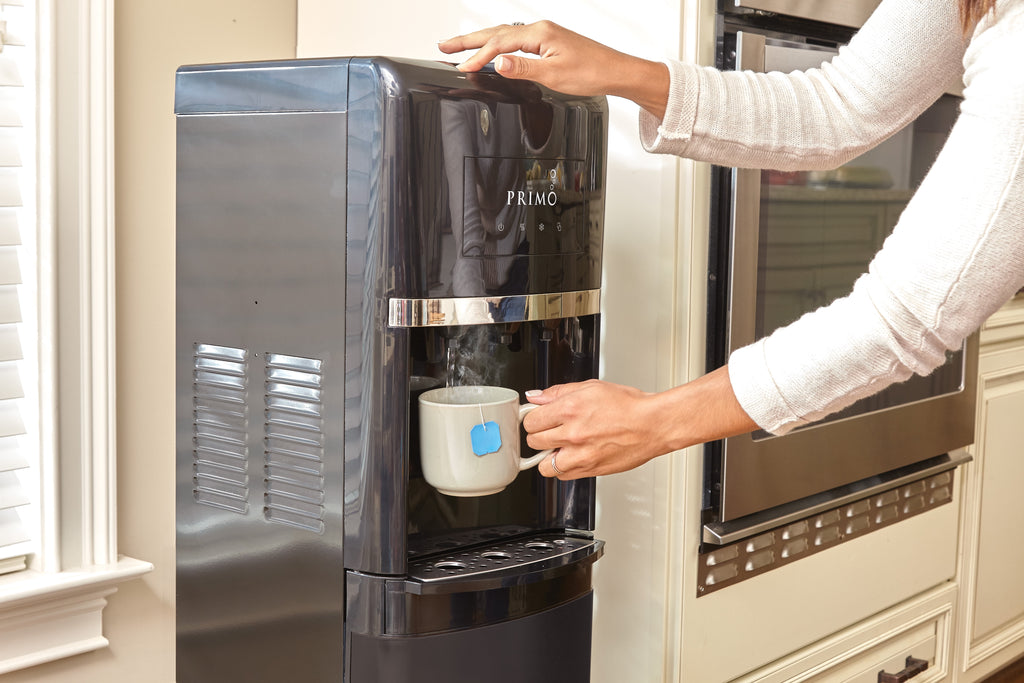 Primo Deluxe Water Dispenser Bottom Loading, Hot/Cold/Room Temp, Black