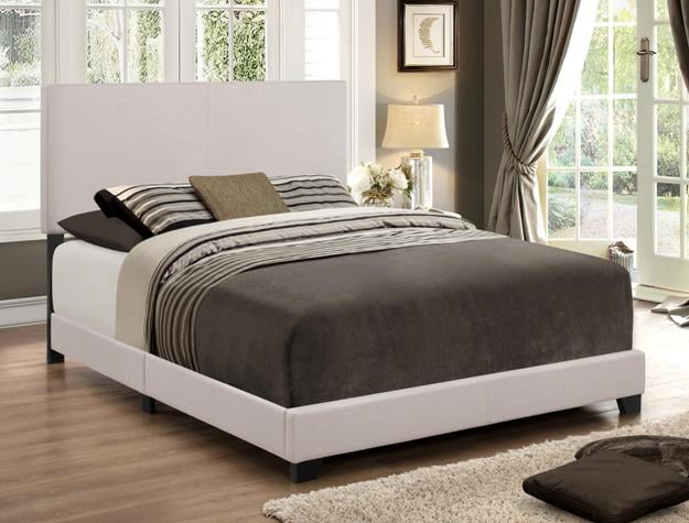 Crown Mark Erin Faux Leather Bed, Black, Queen