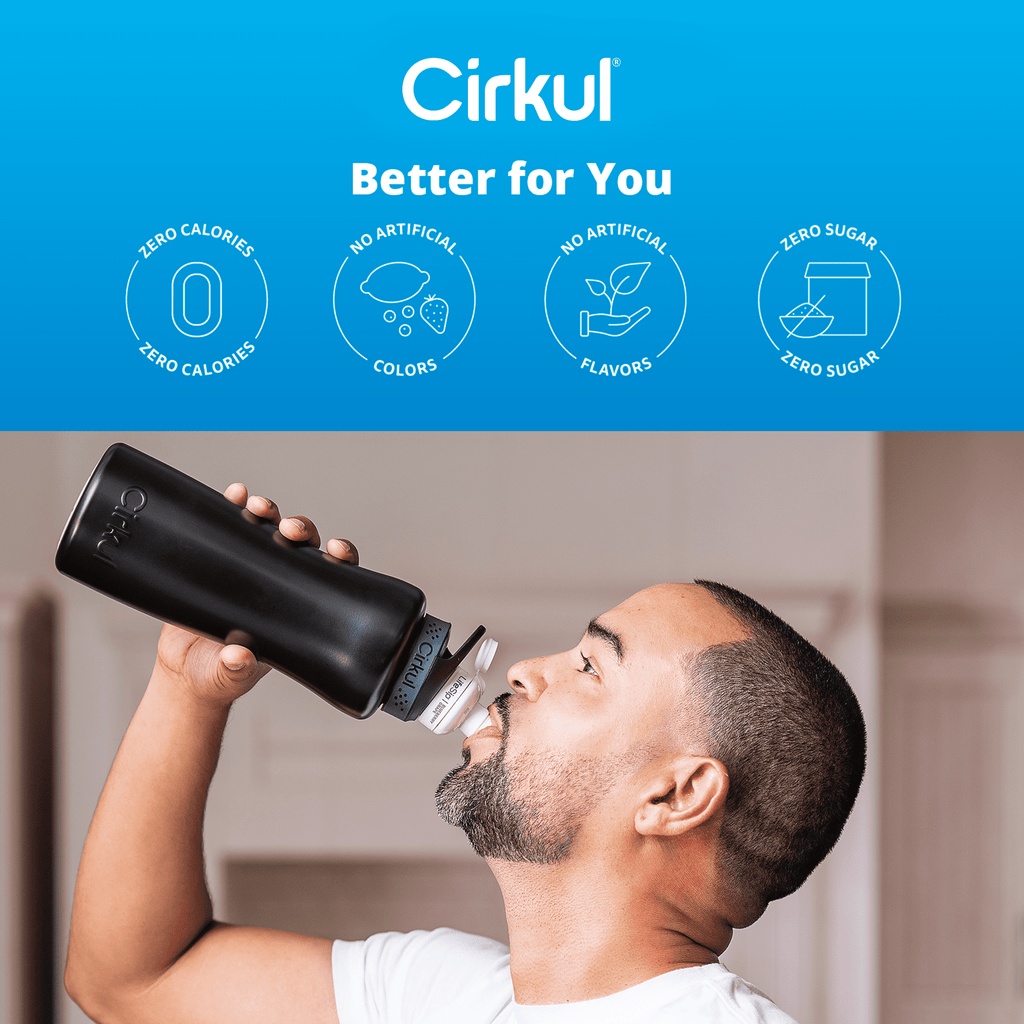Cirkul 32oz Rose Gold Stainless Steel Water Bottle Starter Kit with Rose Gold Lid and 2 Flavor Cartridges (Strawberry & Passion Fruit Dragon Fruit)