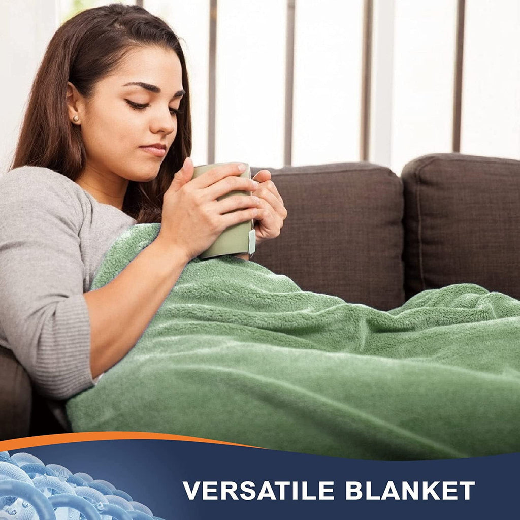 Walensee Ultra Soft Microplush Fleece Throw Blanket, 50" x 60", Orange, Machine Washable