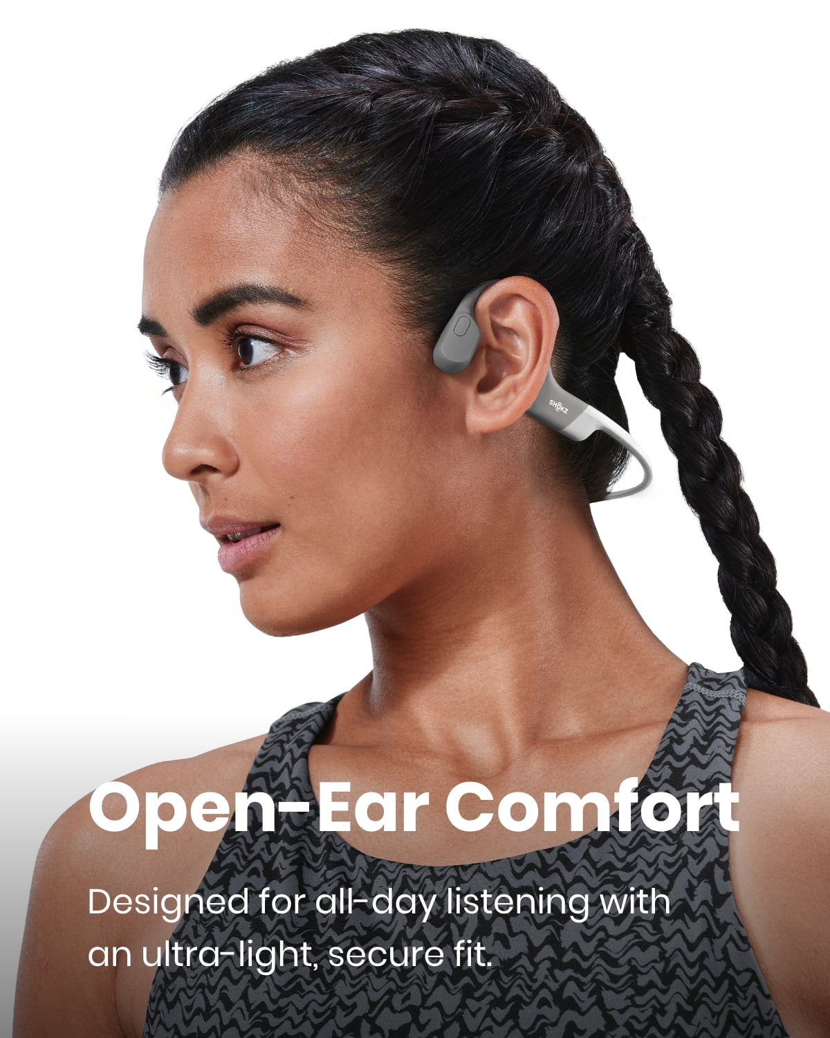 Shokz OpenRun Bone Conduction Waterproof Bluetooth Headphones for Sports with Cooling Wristband (Formerly Aeropex), Blue