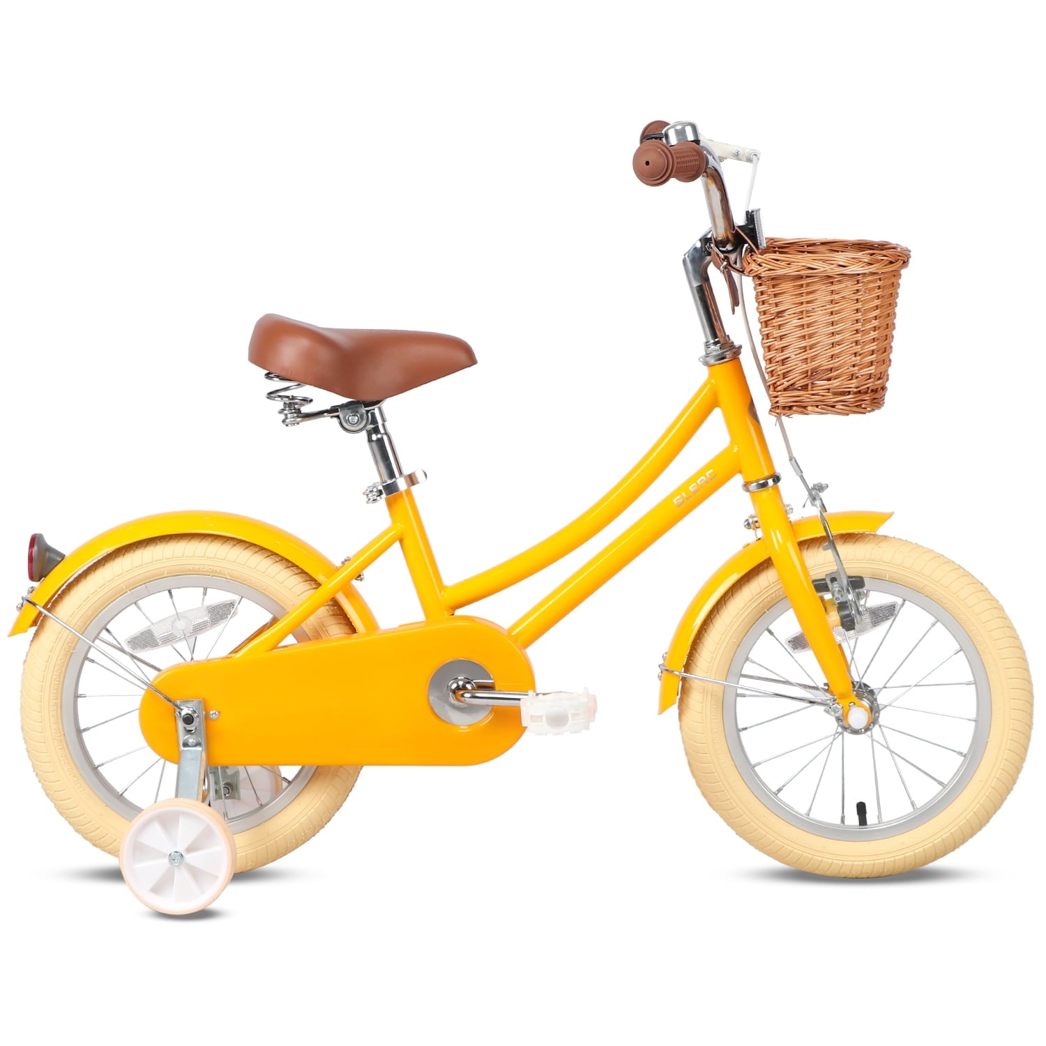 Glerc Little Molly 14 inch Kids Girls Bike for 3-5 Years Old Little Child,Yellow
