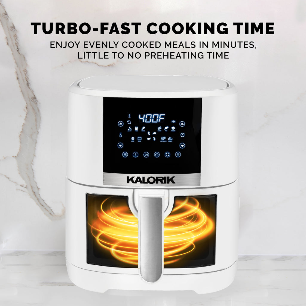 Kalorik® 5 Quart Air Fryer with Ceramic Coating and Window, New, 13.5 in