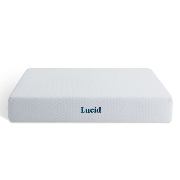 Lucid Refresh 10" Dual-Layered Gel Memory Foam Mattress, Firm, Queen