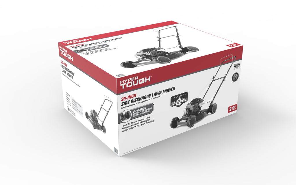 Hyper Tough 20-inch 125cc Gas Push Mower with Briggs & Stratton Engine