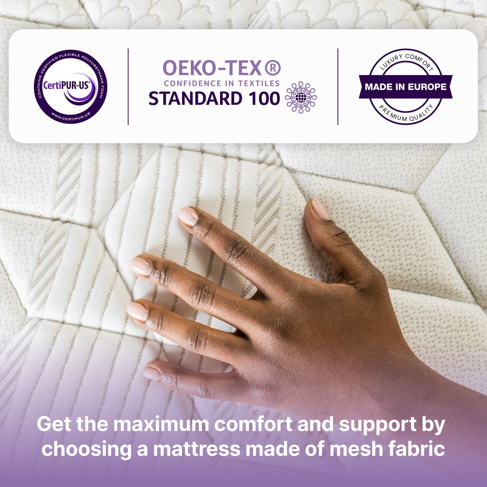 NapQueen Victoria 10" Medium Firm, Hybrid of Cooling Gel Infused Memory Foam and Pocket Spring Mattress, Queen Size