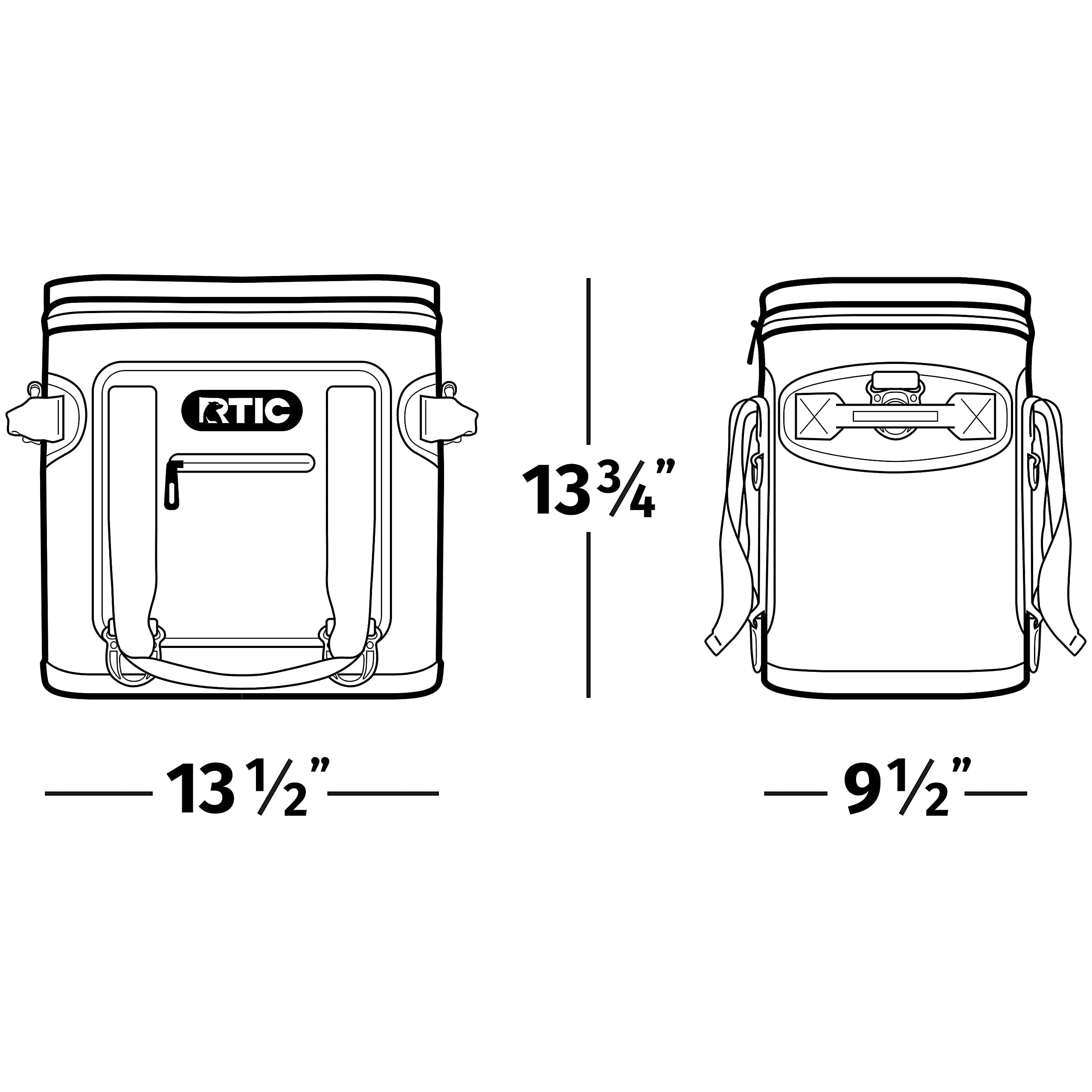 RTIC 20 Can Soft Pack Cooler, Leakproof Ice Chest Cooler with Waterproof Zipper, Blue/Grey