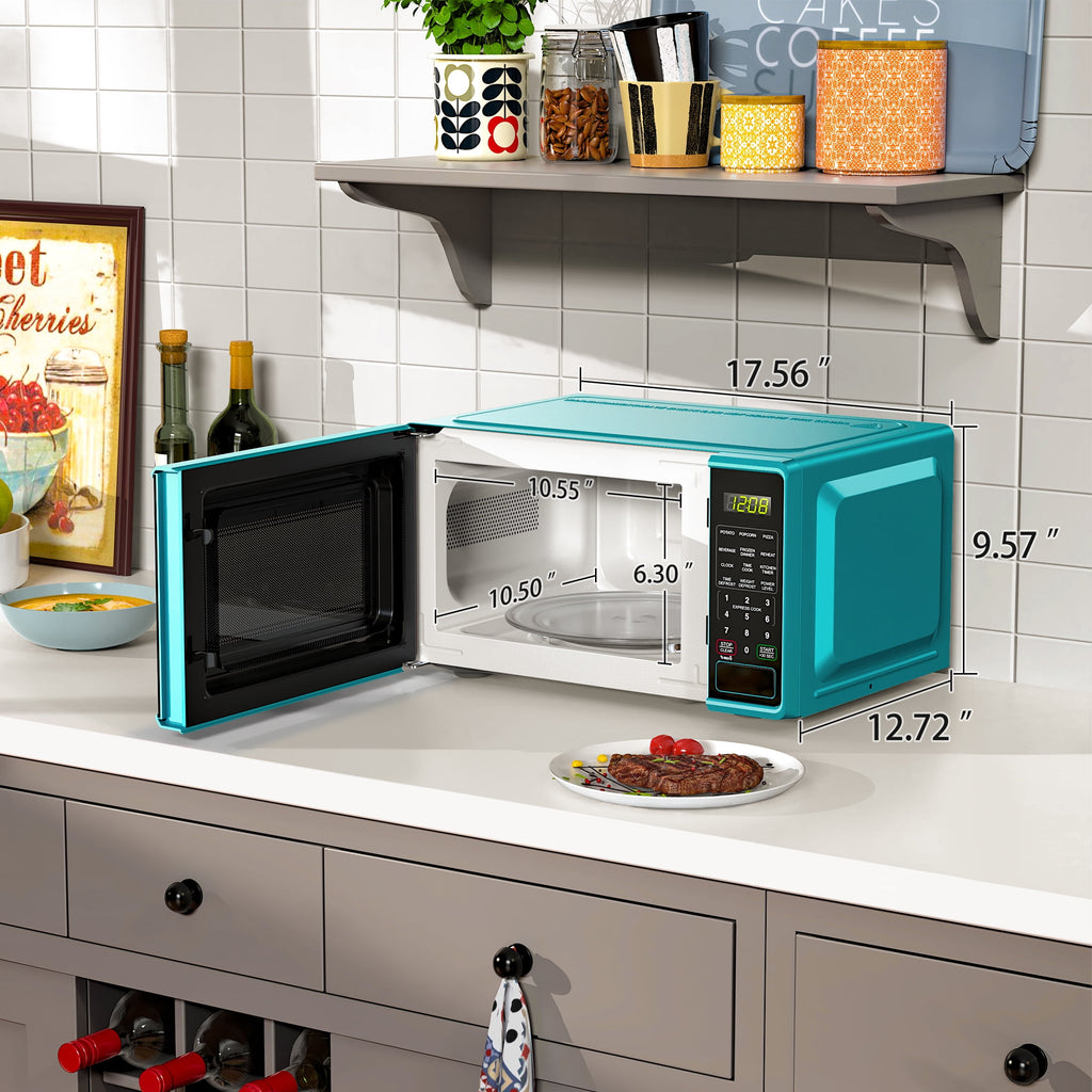 Mainstays 0.7 Cu ft Countertop Microwave Oven, 700 Watts, Black, New