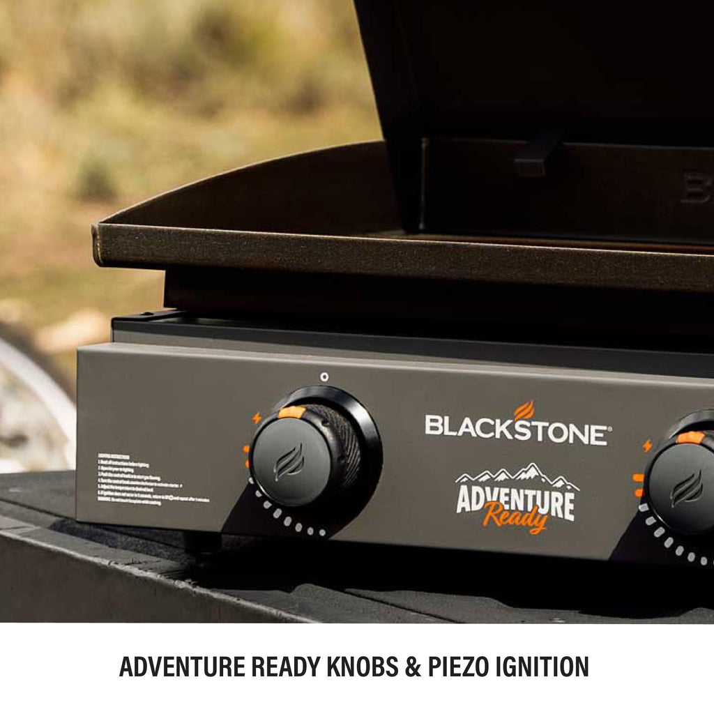 Blackstone Adventure Ready 2-Burner 22" Propane Griddle with Hard Cover in Black