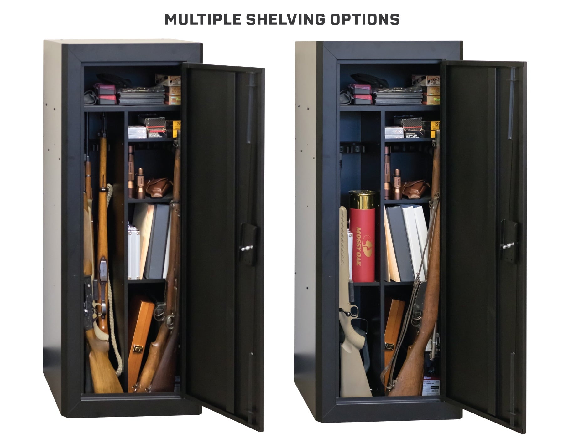 Mossy Oak 18 Gun Security Cabinet, 21 in. x 18 in. x 55 in., Black