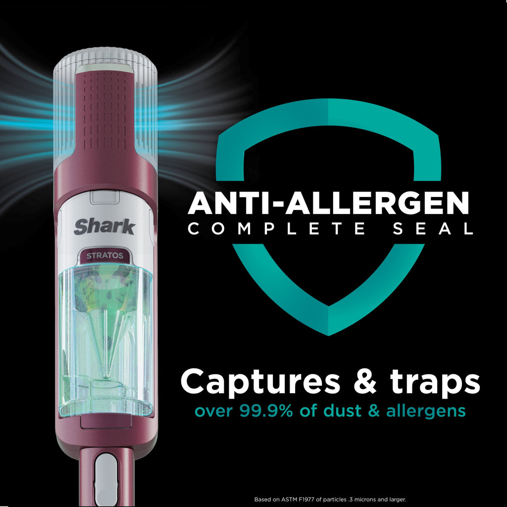 Shark Stratos™ UltraLight™ Corded Stick Vacuum with DuoClean® PowerFins™ HairPro™, Self-Cleaning Brushroll, and Odor Neutralizer Technology, HZ3000