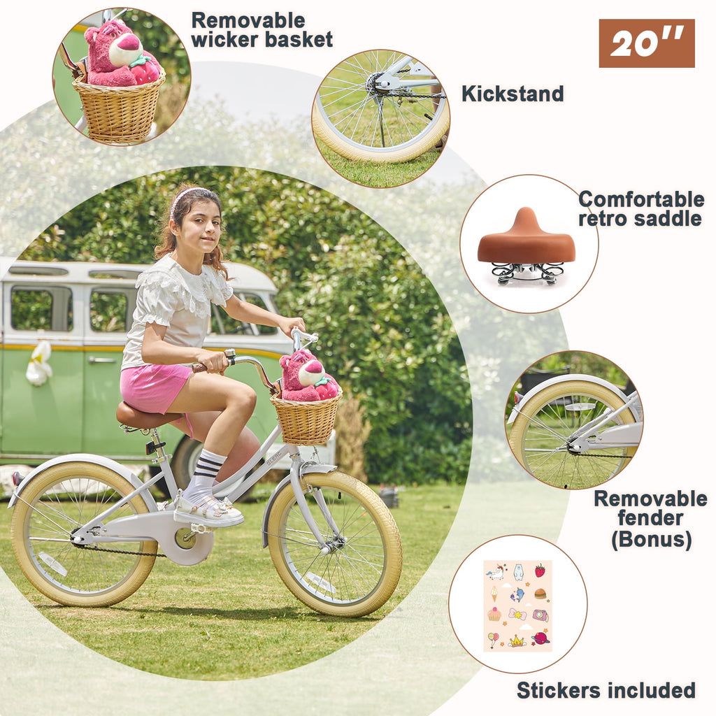 Glerc Little Molly 14 inch Kids Girls Bike for 3-5 Years Old Little Child,Yellow