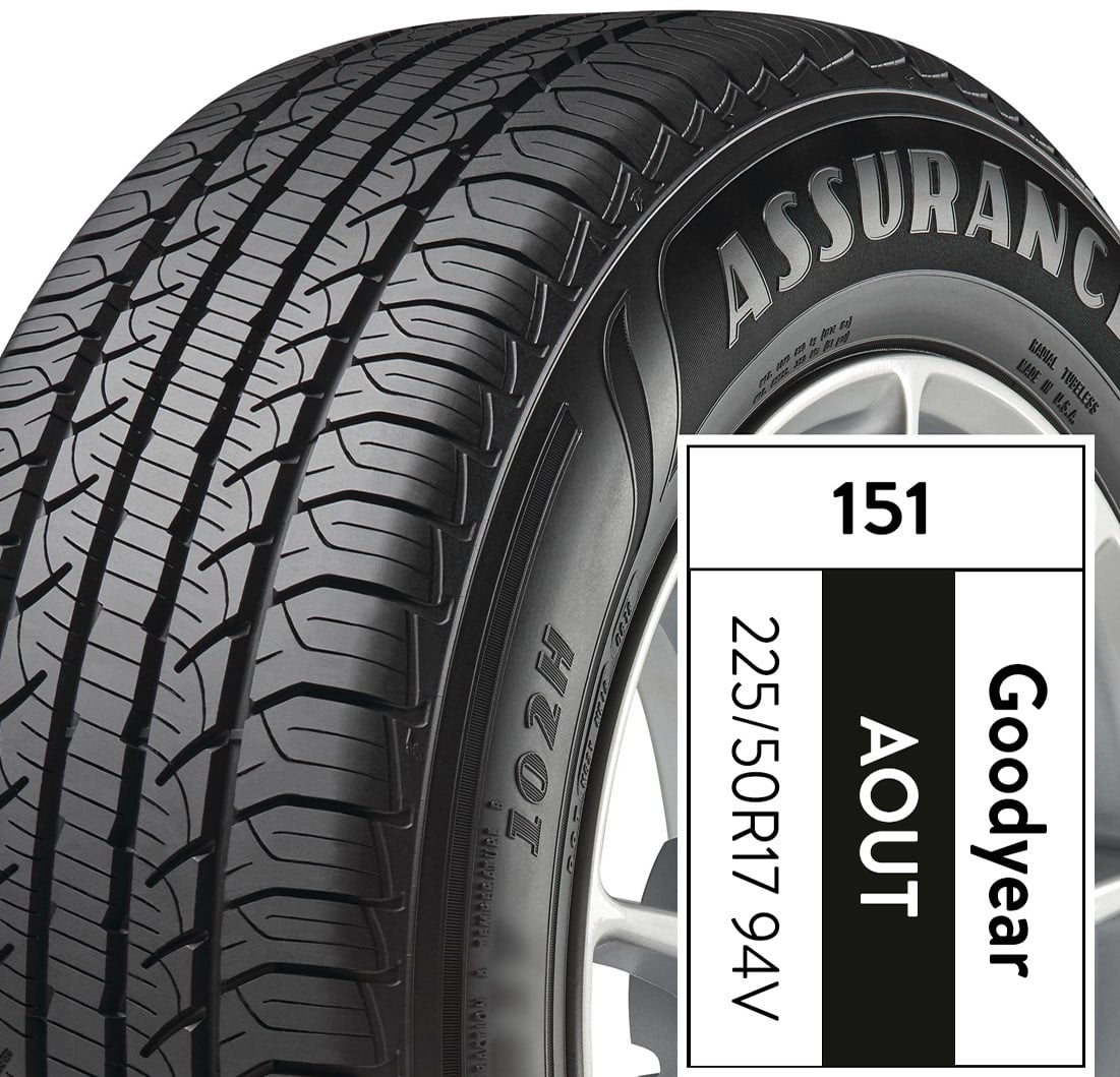 Goodyear Assurance Outlast 225/50R17 94V All-Season Passenger Car Tire