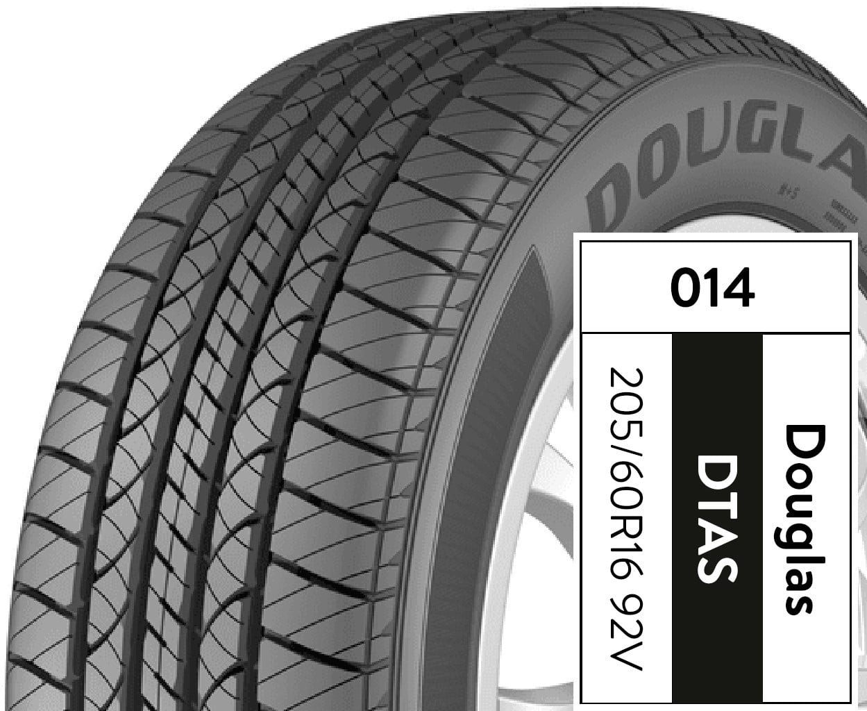 Douglas Touring A/S 205/60R16 92V All-Season Tire