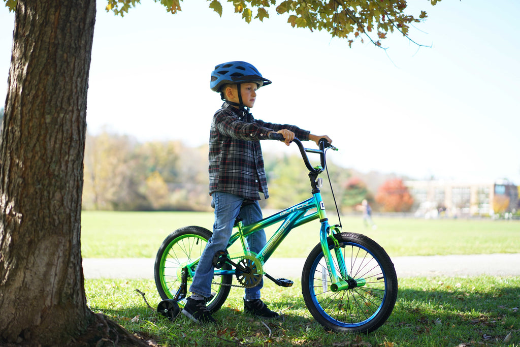 Genesis 18" Glitch Boy's BMX Bike, Blue/Green