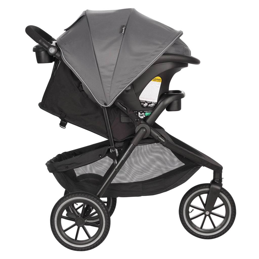 Folio3 Stroll & Jog Travel System with LiteMax Infant Car Seat (Avenue Gray)
