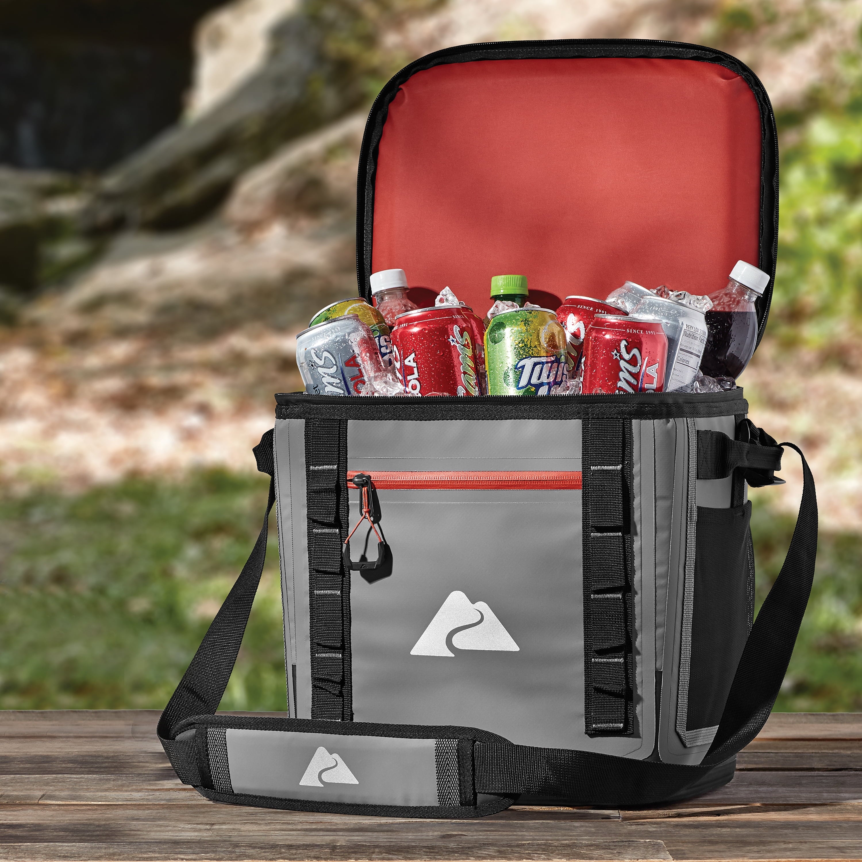 Ozark Trail 24 Can Welded Cooler, Hard Liner Cooler with Microban®, Gray