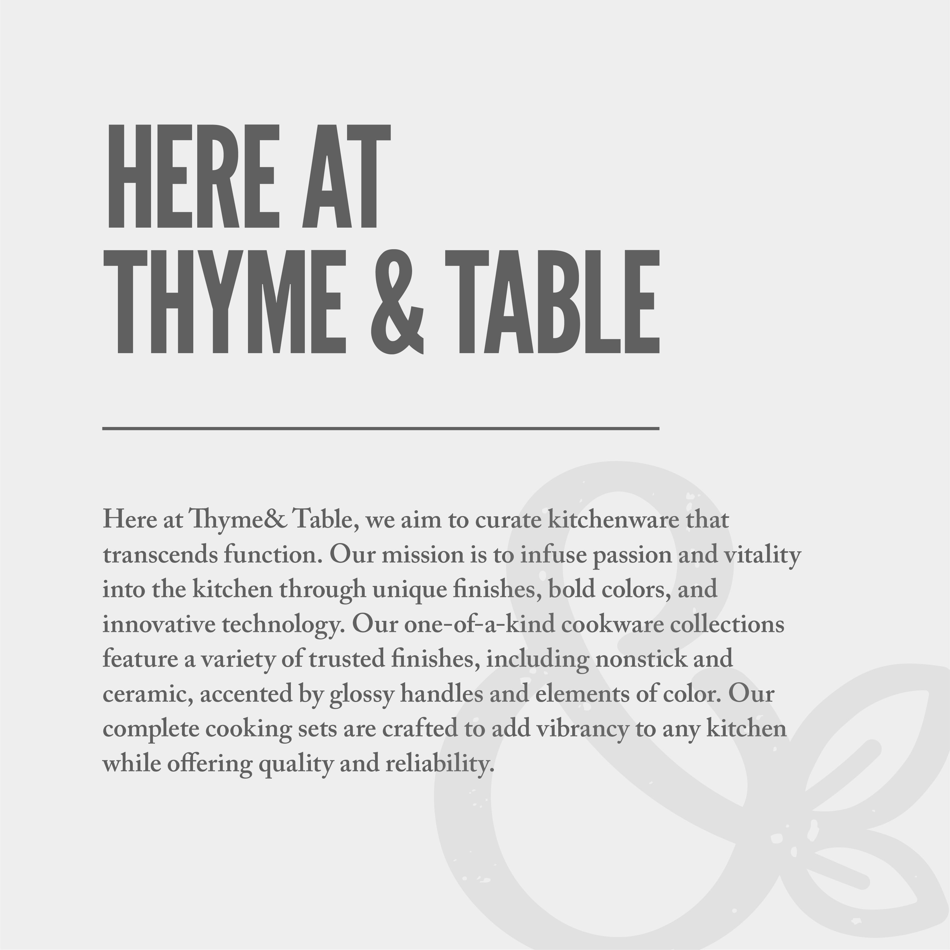 Thyme & Table Non-Stick 12-Piece Signature Cookware Set, Black & Gold