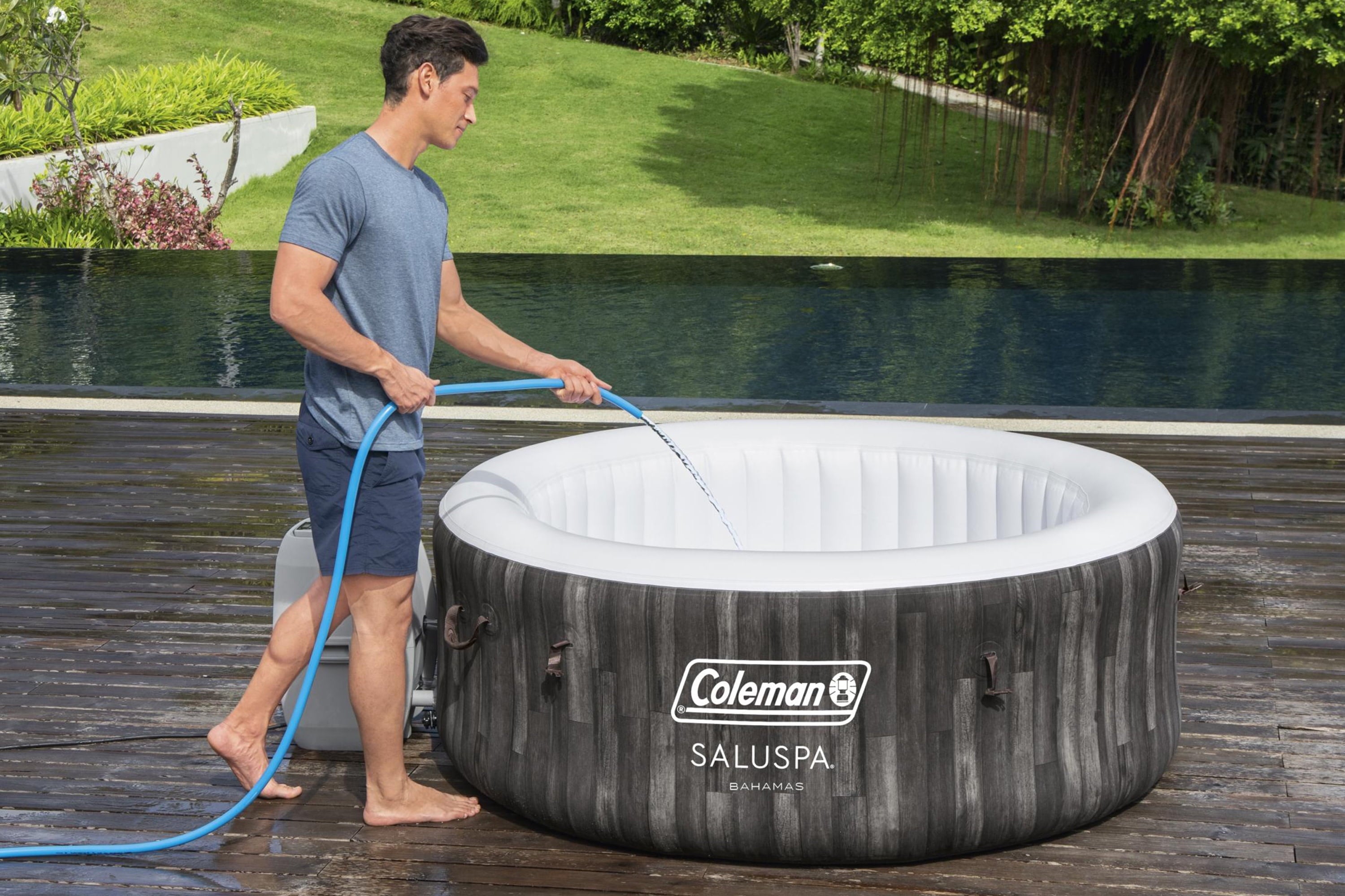Coleman 71" x 26" Bahamas AirJet Spa Outdoor Inflatable Hot Tub