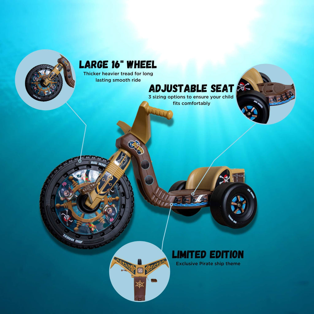 The Original Big Wheel 16 Inch Toddler Tricycle Big Wheel for Kids 3-8 Boys Girls Trike - Rally Racer Edition