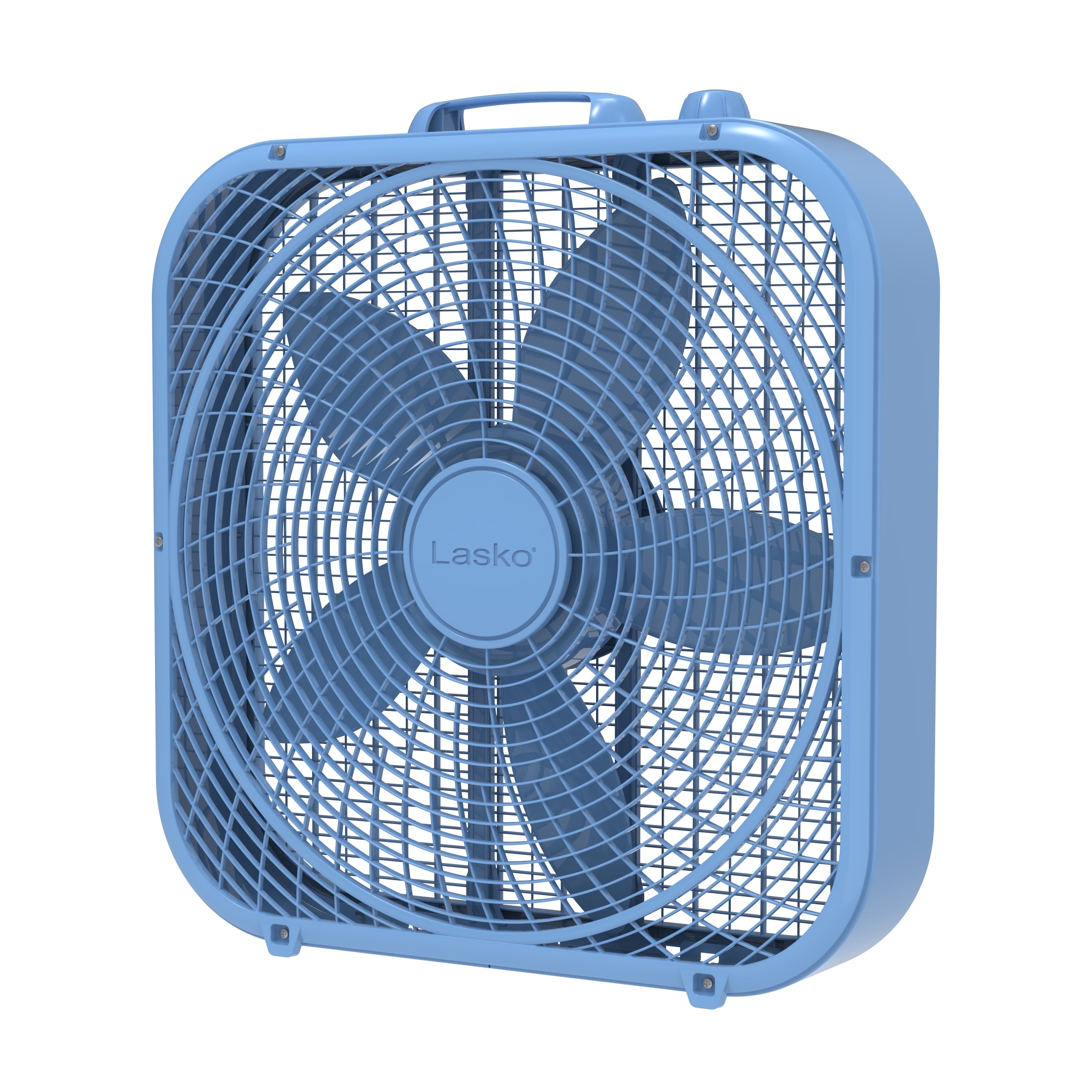 Lasko 20" Cool Colors 3-Speed Box Fan with Weather-Resistant Motor, Blue, 22.5" High, B20310, New