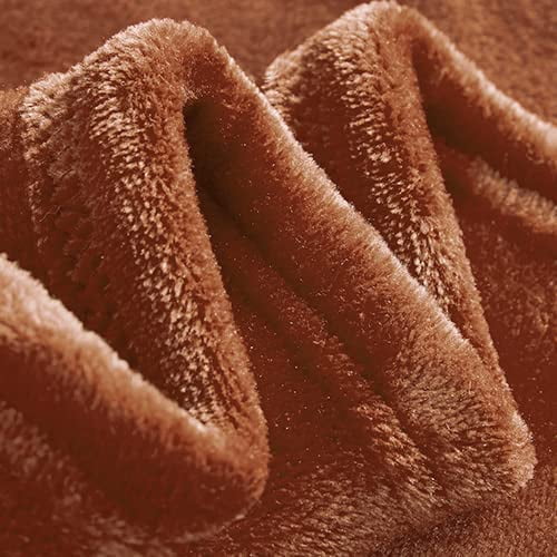 Walensee Ultra Soft Microplush Fleece Throw Blanket, 50" x 60", Orange, Machine Washable