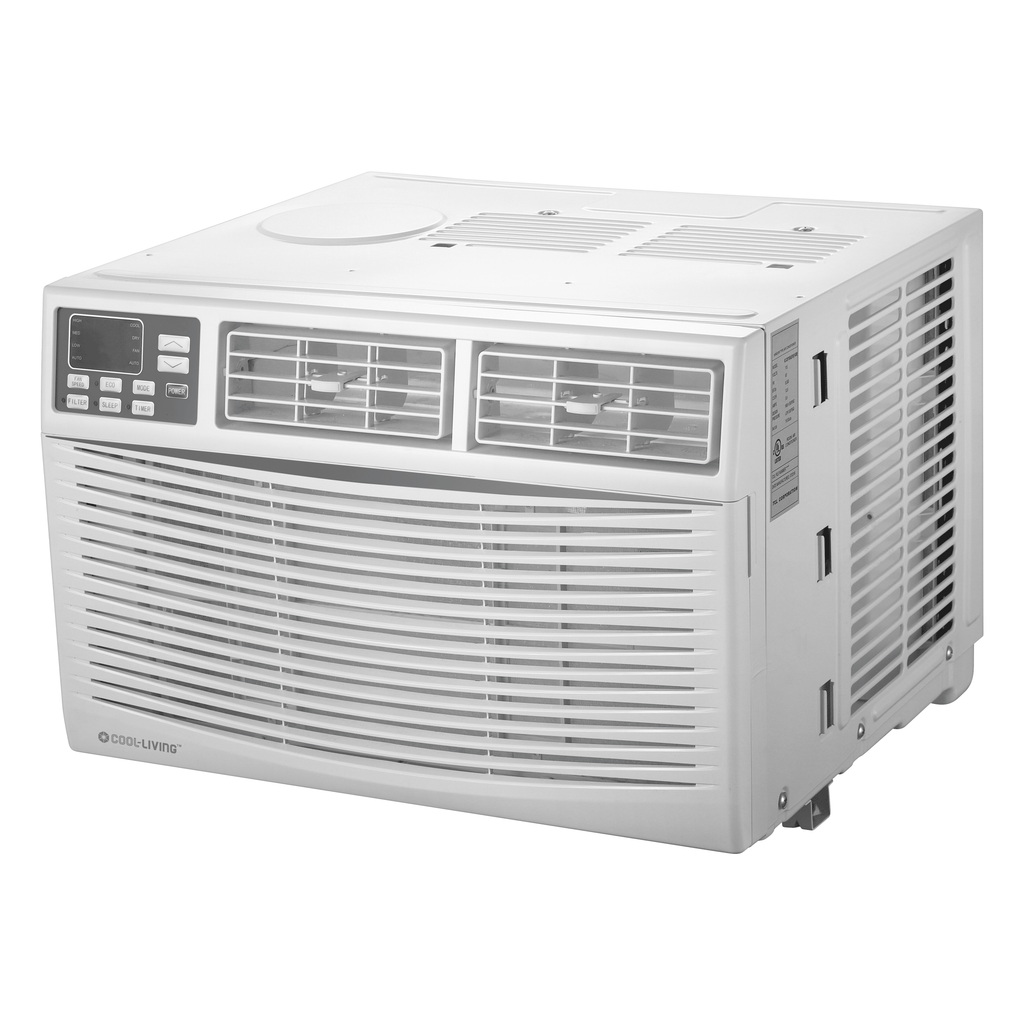 Cool-Living 12,000 BTU 115-Volt Window Air Conditioner with Digital Display and Remote, White