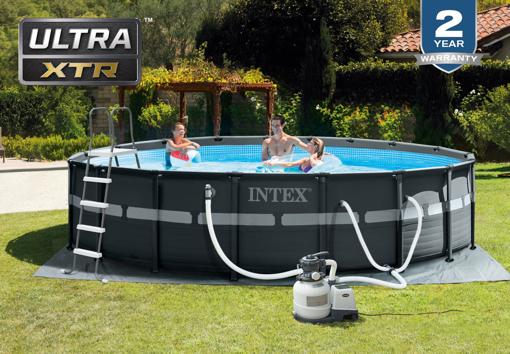 Intex 18Ft x 52In Ultra XTR Frame Round Above Ground Swimming Pool Set with Pump