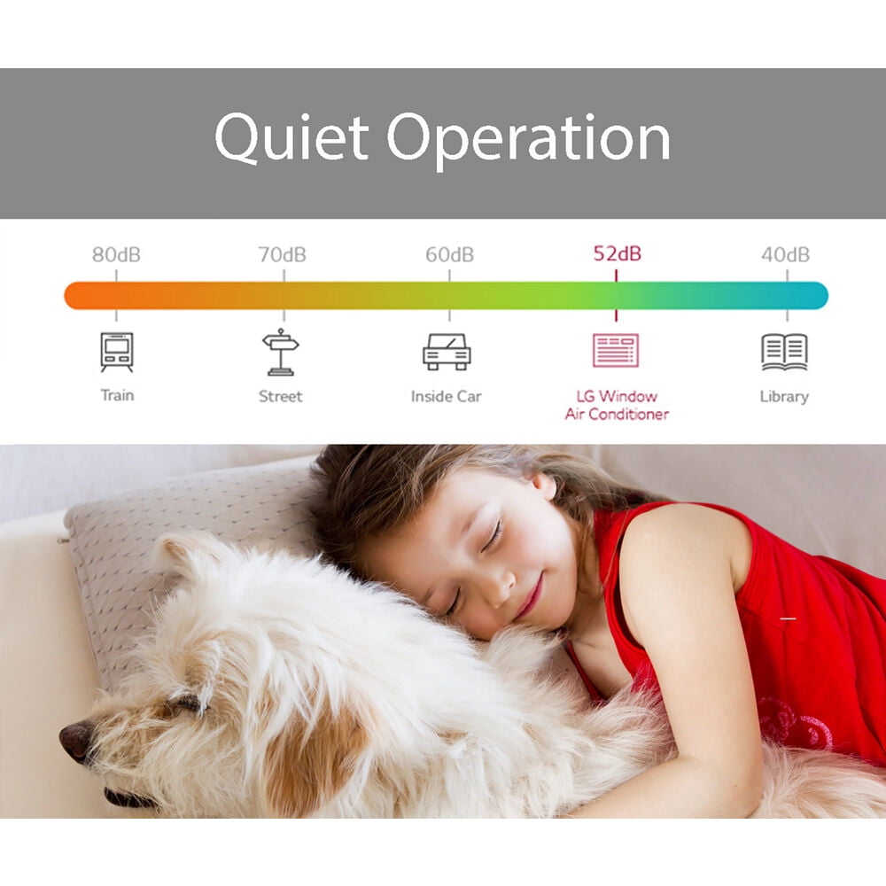 LG 6,000 BTU 115 V High Efficiency Window AC, Cools 250 Sq.ft.