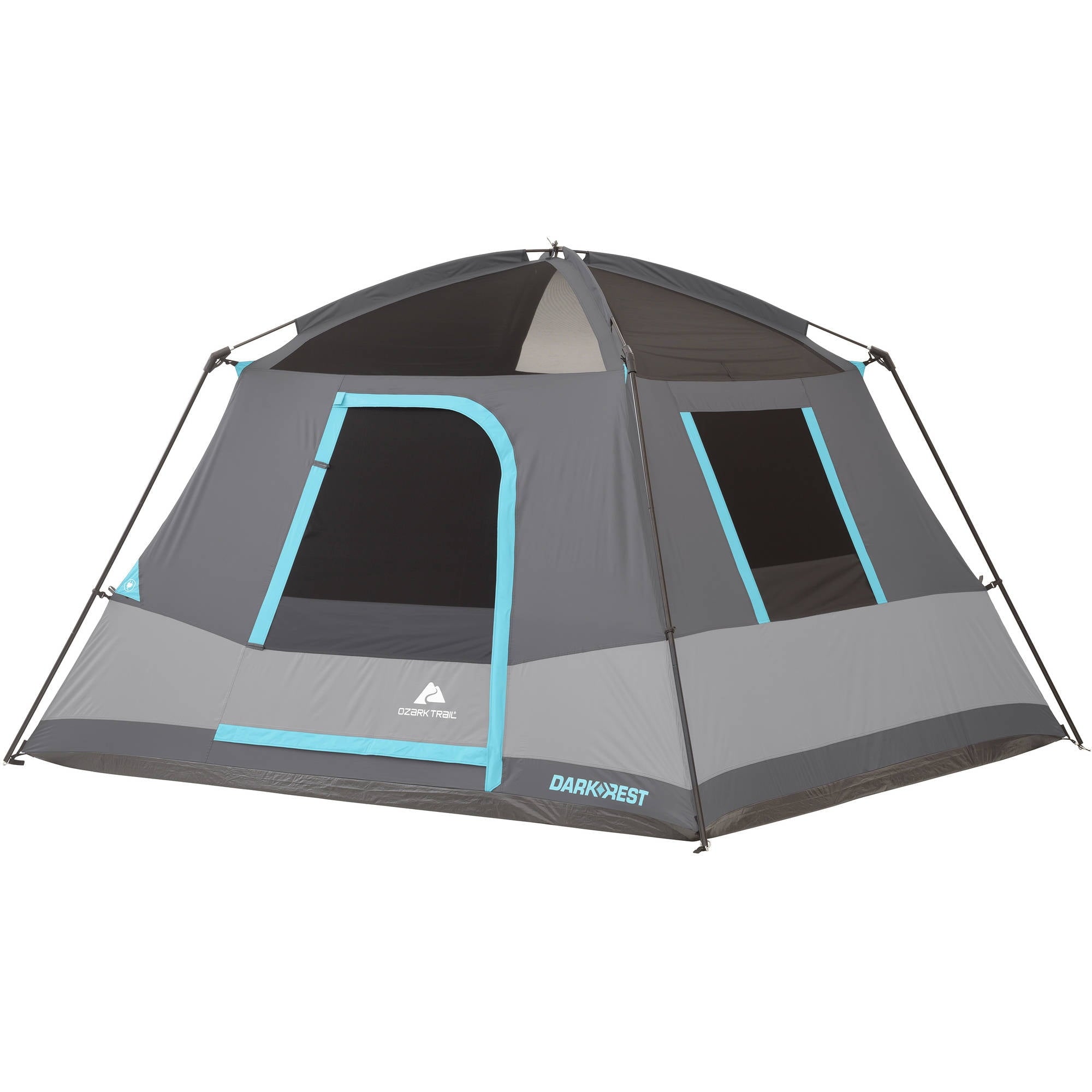 Ozark Trail 10' x 9' 6-Person Dark Rest Cabin Tent w/Skylight Ceiling Panels, 15.4 lbs
