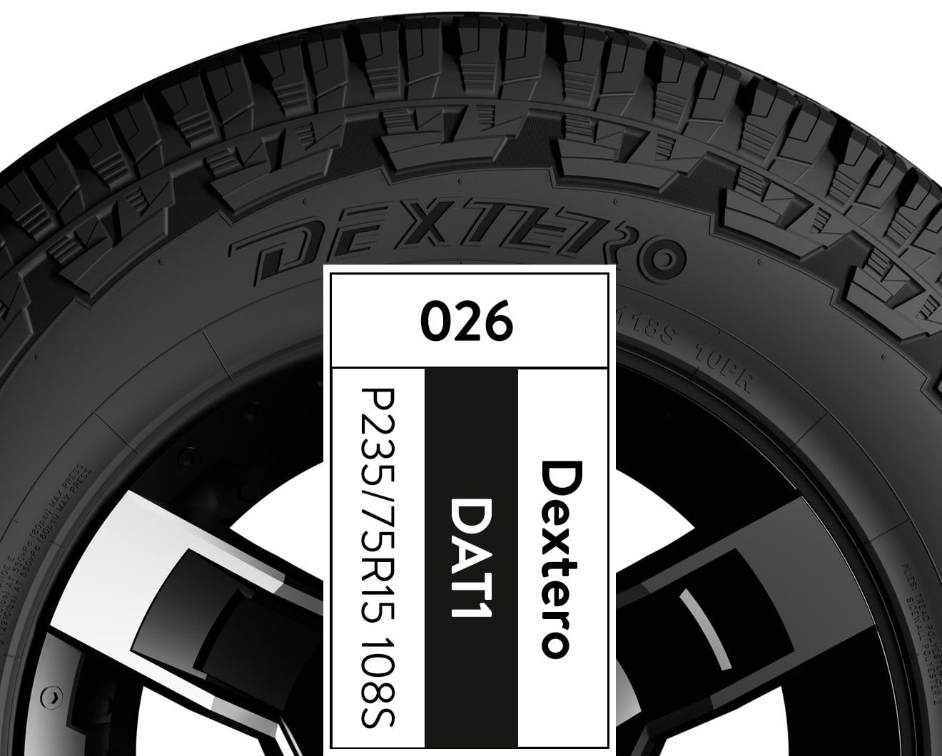 Dextero All Terrain DAT1 P235/75R15 108S Fits: 1995-99 Chevrolet Tahoe LT, 1999 Chevrolet Silverado 1500 Base