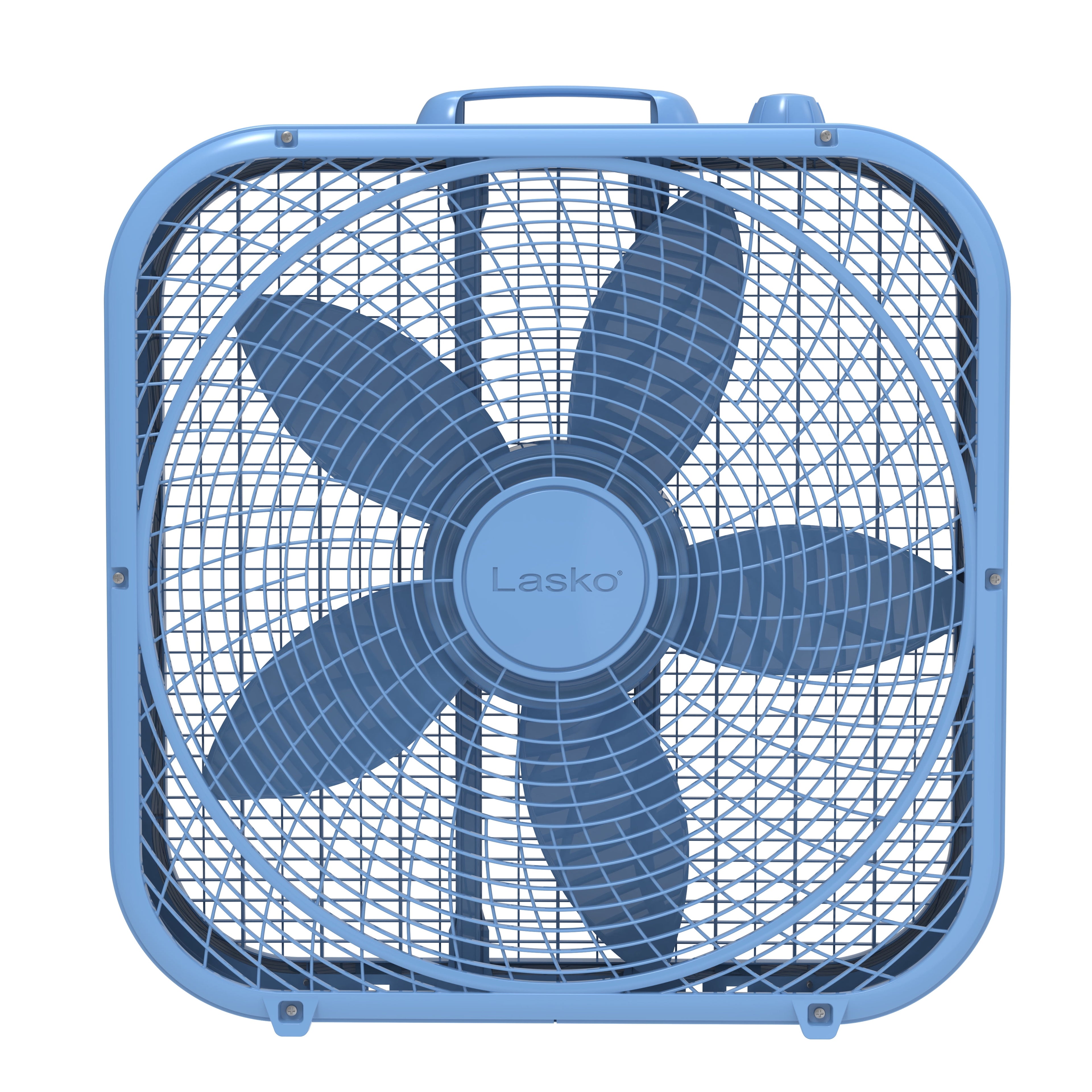 Lasko 20" Cool Colors 3-Speed Box Fan with Weather-Resistant Motor, Blue, 22.5" High, B20310, New
