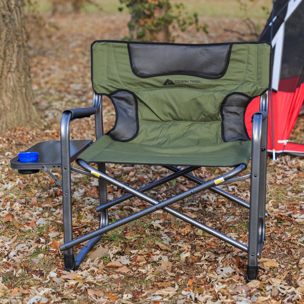 Ozark Trail Camping Director Chair XXL, Red, Adult, 10lbs