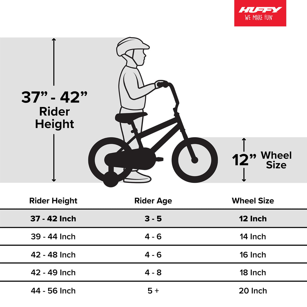 Huffy 12 in. Rock It Kids Bike, for Boys Ages 3 and up Years, Child, Grey Matte and Lime