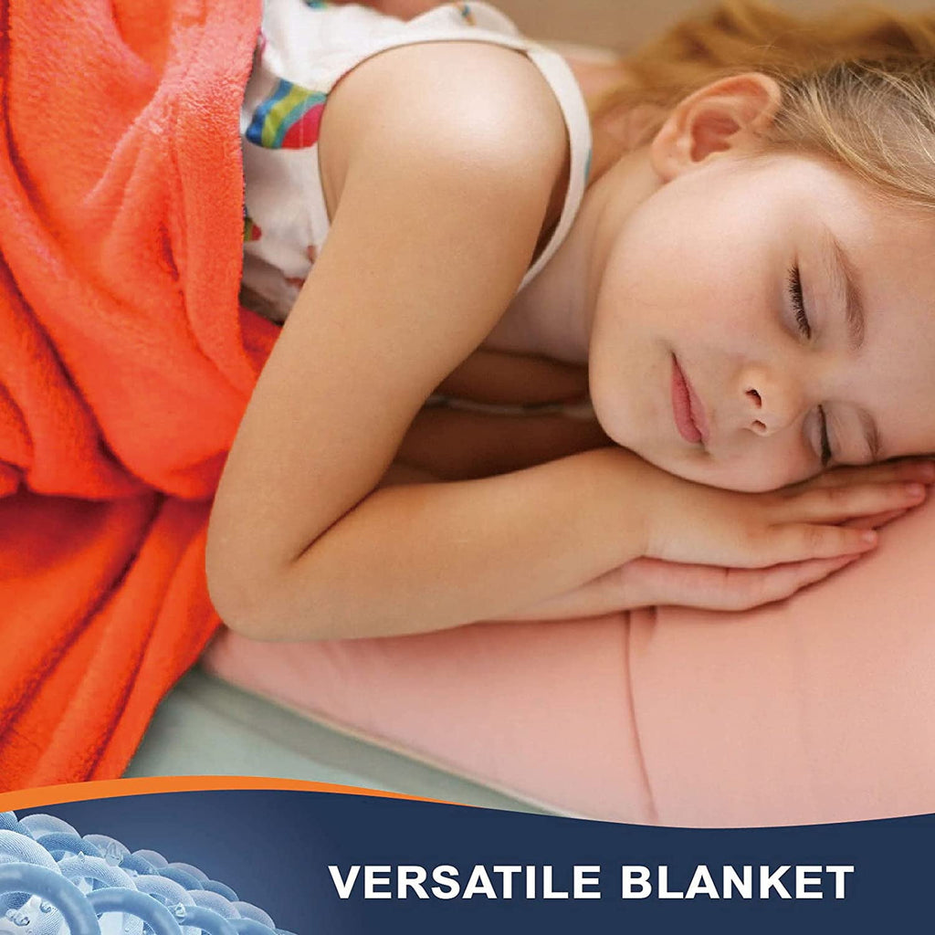 Walensee Ultra Soft Microplush Fleece Throw Blanket, 50" x 60", Orange, Machine Washable