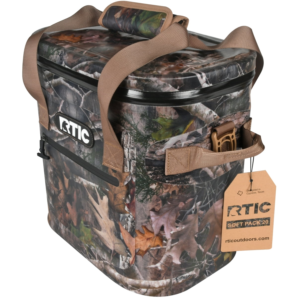 RTIC 20 Can Soft Pack Cooler, Leakproof Ice Chest Cooler with Waterproof Zipper, Blue/Grey