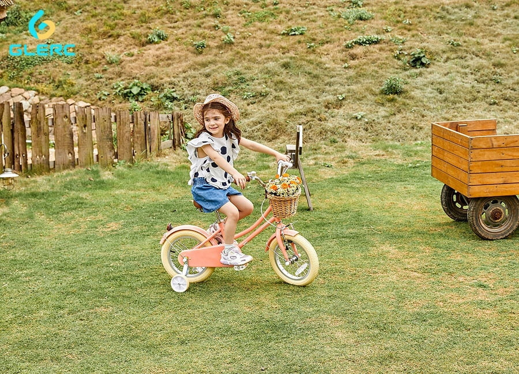 Glerc Little Molly 14 inch Kids Girls Bike for 3-5 Years Old Little Child,Yellow