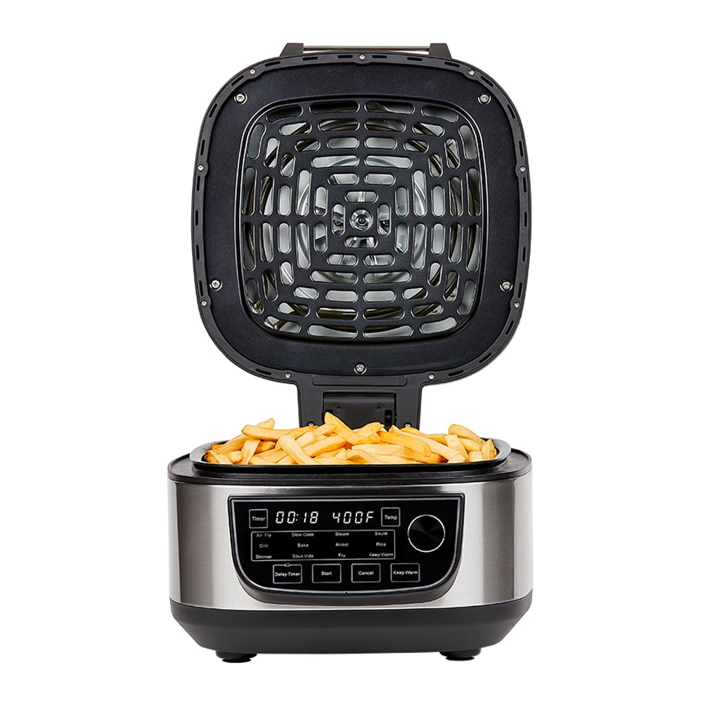 PowerXL Grill Air Fryer Combo Plus, Indoor Grill / Air Fryer, Stainless Steel