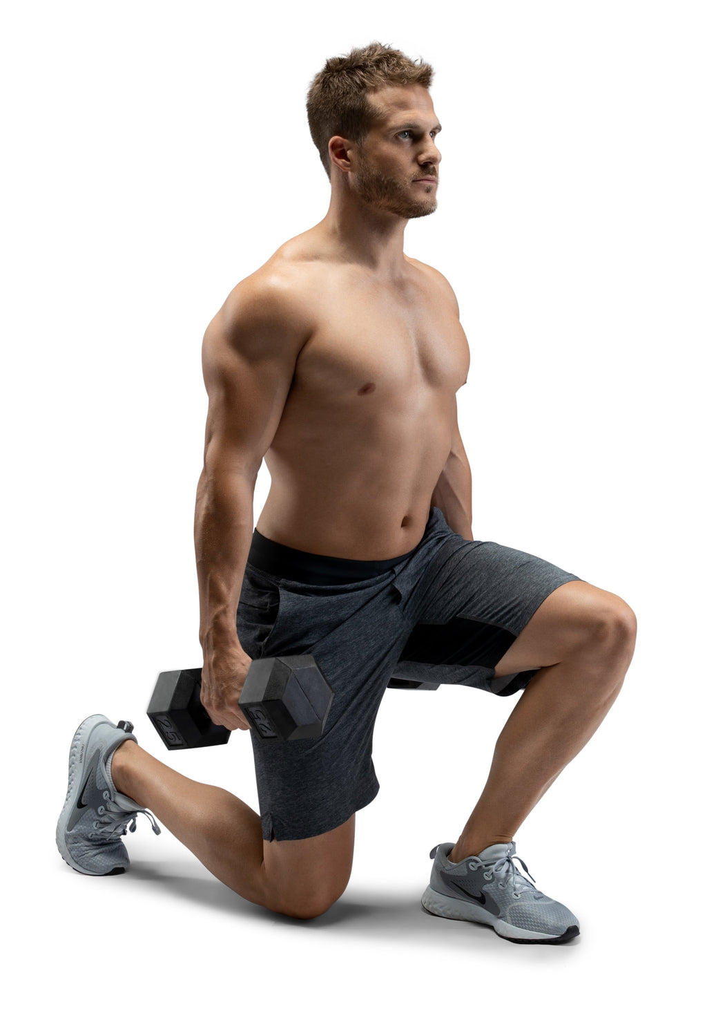 Weider, 25lb Rubber Hex Dumbbell, Single